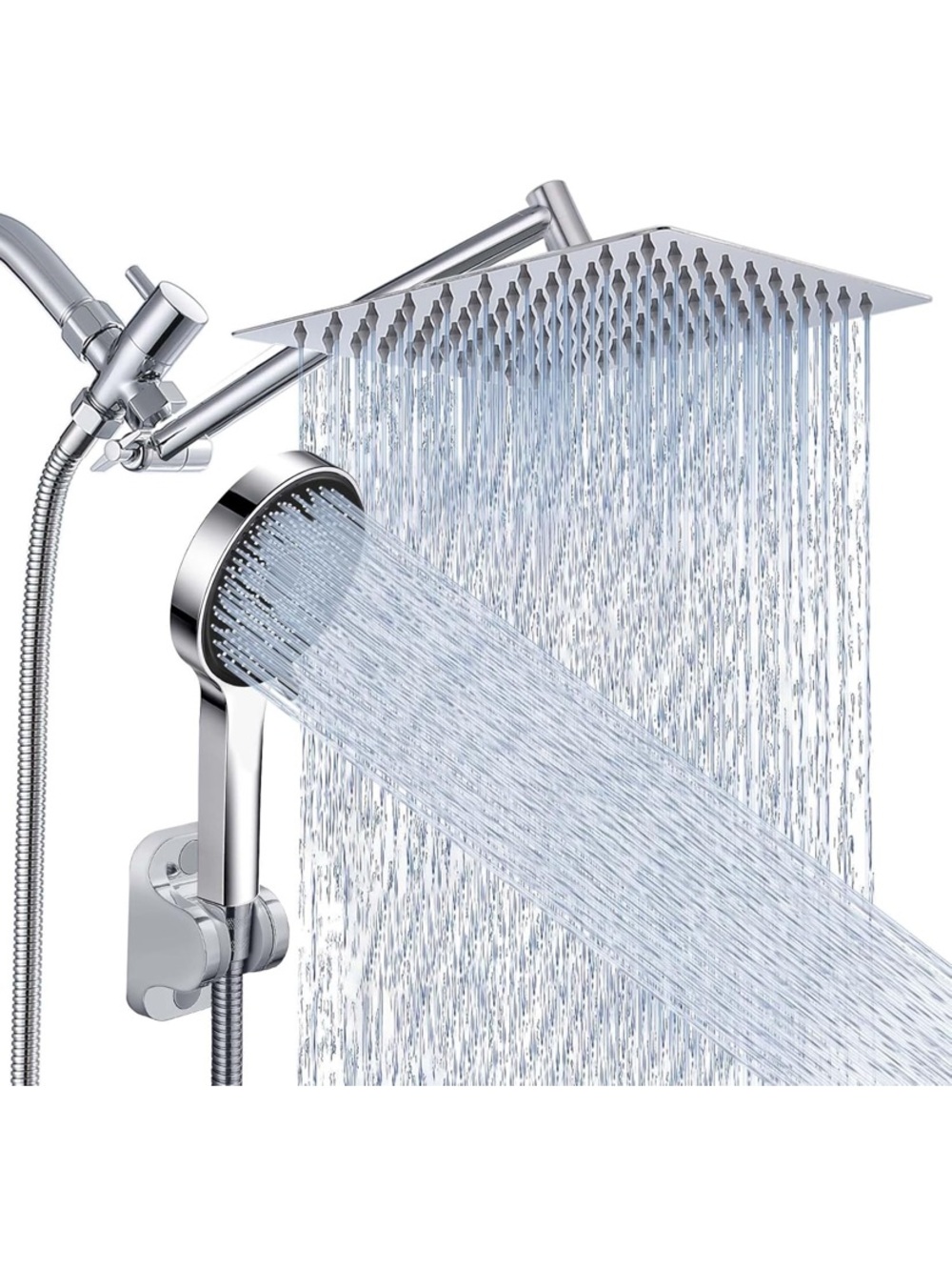 Rain Shower Head with 10 Inch Adjustable High Pressure Handheld. New